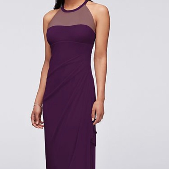 olive green chiffon bridesmaid dress A-Line Floor Length Chiffon Bridesmaid Dress COCOMELODY CB0476, Princess Blue main image 1